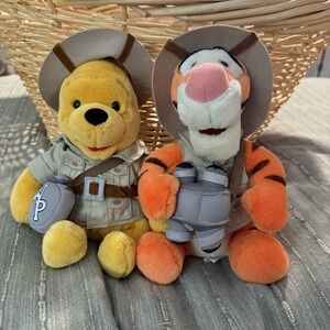 Winnie the Pooh Tigger Safari Plush Stuffed Animal Disney Animal Kingdom VTG 90s
